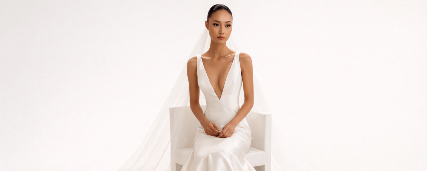luxury bridal wedding dress soft and sophisticated