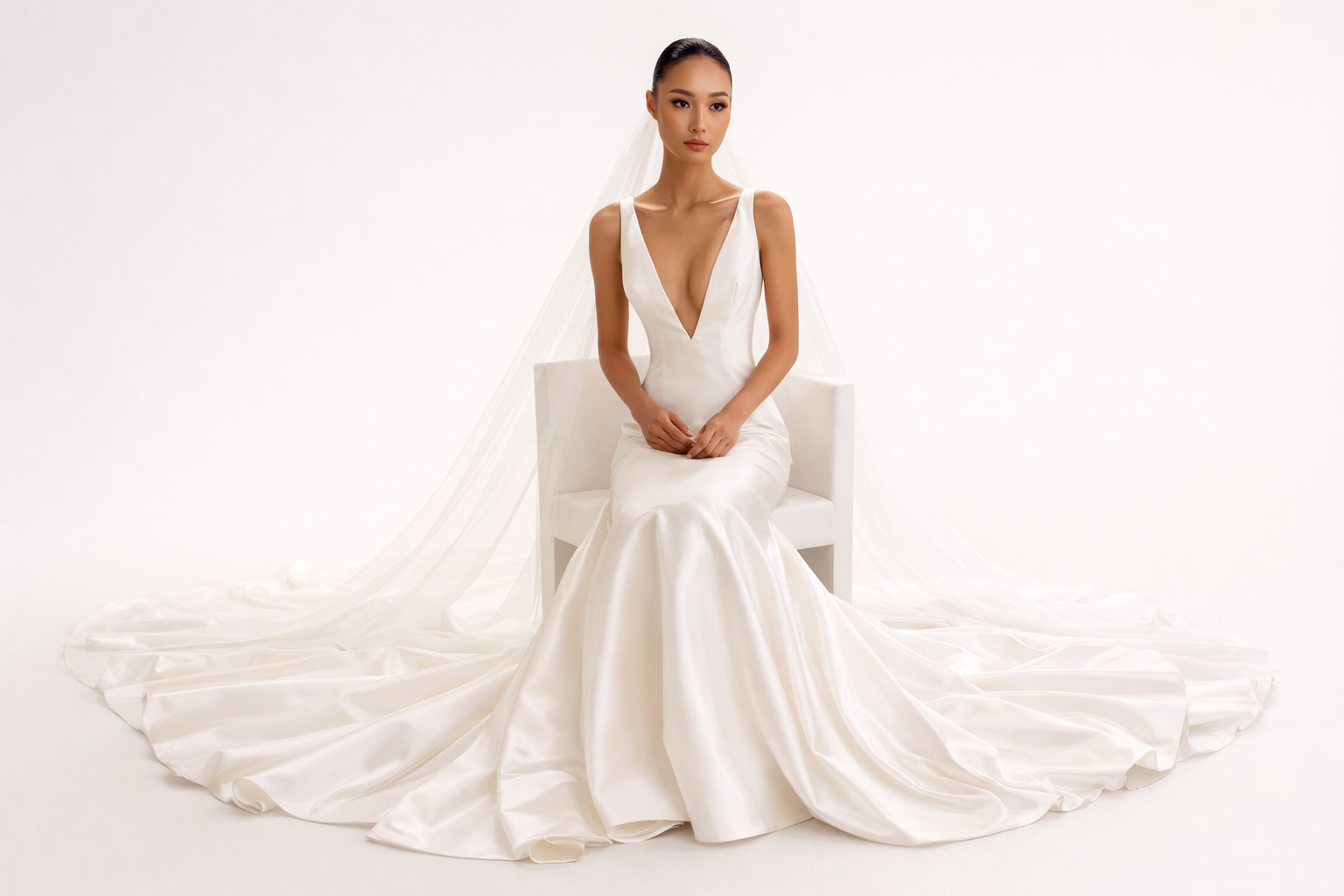 luxury bridal wedding dress soft and sophisticated