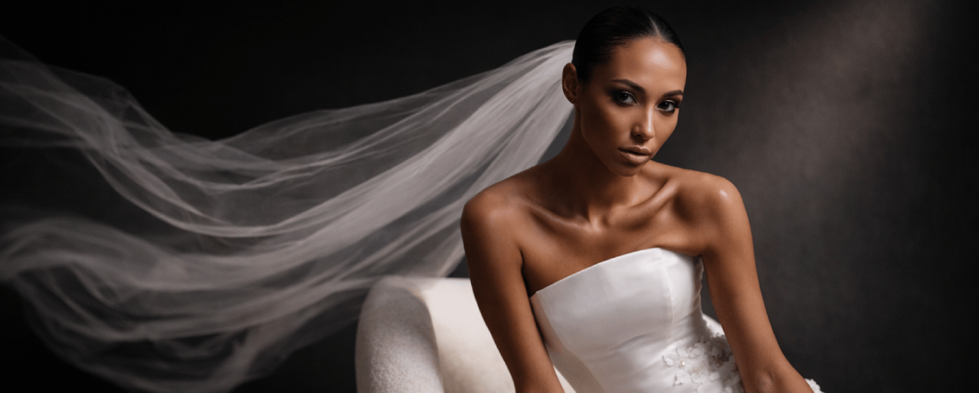 luxury bridal wedding dress soft and sophisticated