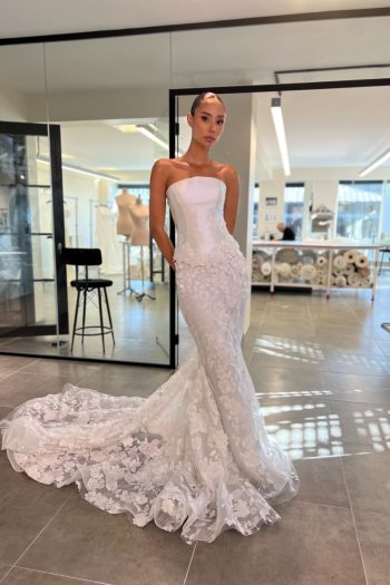 luxury bridal wedding dress soft and sophisticated