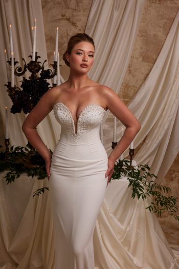 luxury bridal wedding dress soft and sophisticated